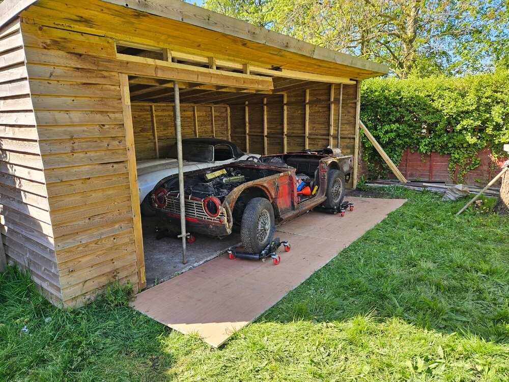 TR4 after removing side wall of the shed.jpg