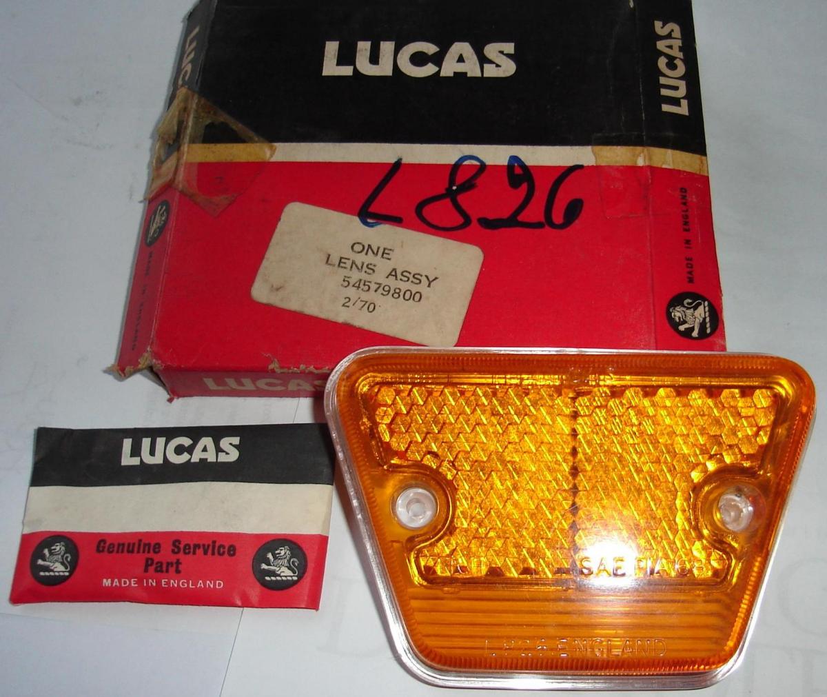 Details about   TRIUMPH TR6 LUCAS FRONT LH SIDE MARKER LAMP ASSEMBLY INDICATOR LENS AMBER 