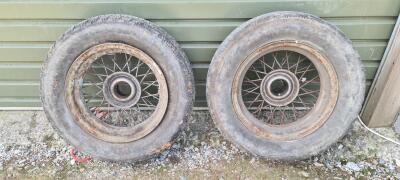 TR2 48 spoke wire wheels