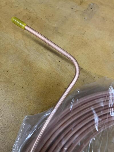 25 feet of Copper brake pipe tubing