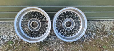 6J 70 spoke wire wheels X 2