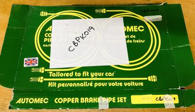 Brake Pipe Set For TR6 with Metric Calipers