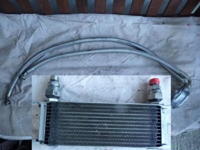 TR2-4A. Oil cooler adaptor kit. Braided Stainless Steel hoses by Revington