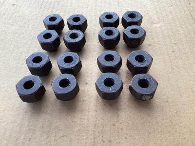 TR2/3/4    …   SET OF 16 ORIGINAL FACTORY WHEEL NUTS … GOOD CONDITION … FREE UK CARRIAGE