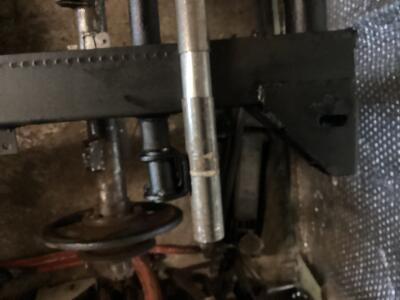 TR4-5 Crossmember rear tube spring hanger RW3015 - CHAS6