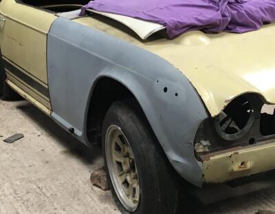 TR4A/5  off side front wing
