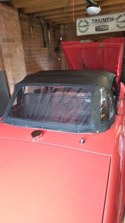 TR5/6 hood with very good frame