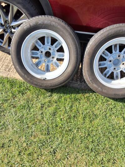 TR6 Minilite style alloy wheels