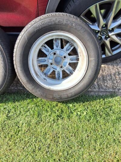 TR6 Minilite style alloy wheels