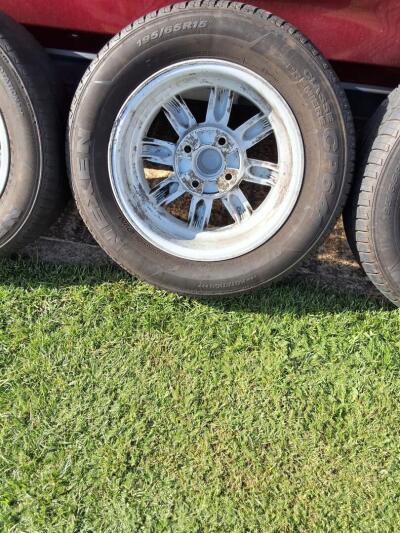 TR6 Minilite style alloy wheels