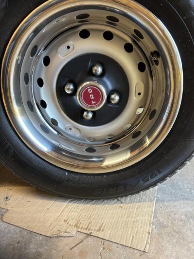 TR6 wheels and Chrome trims