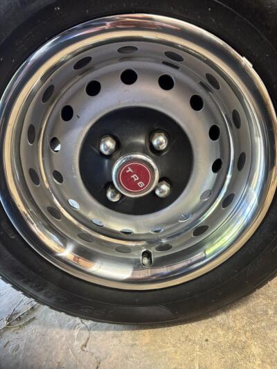TR6 wheels and Chrome trims