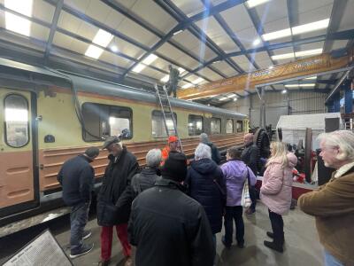 LVG on the Footplate of The Flying Scotsman