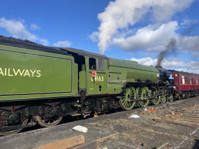 LVG on the Footplate of The Flying Scotsman