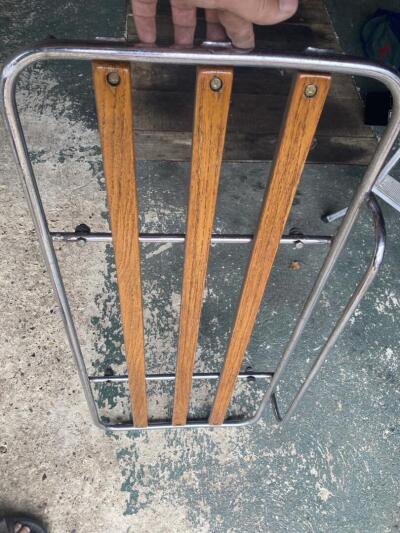 Boot Rack for TR - Very Good Condition - Chrome & Oak Slats