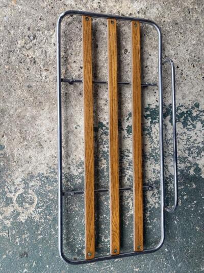 Boot Rack for TR - Very Good Condition - Chrome & Oak Slats