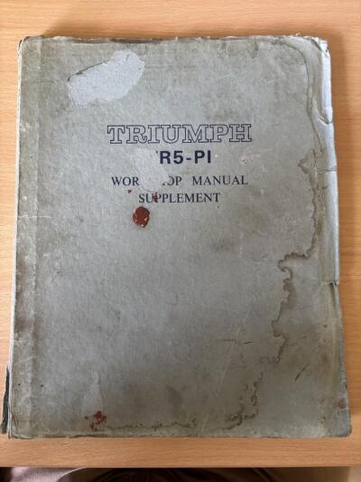 Original TR5-PI Workshop Manual supplement (545053)