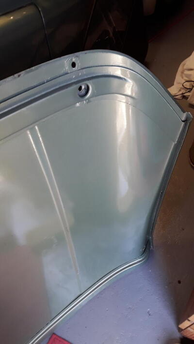 Original steel TR3a bonnet