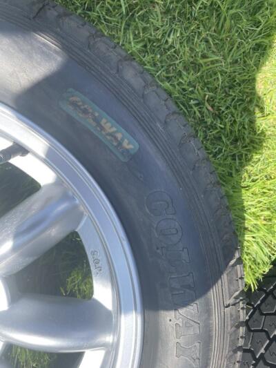 Triumph TR4 and TR4A  Minilite Style Alloy Wheels Set Of 4 With Conway Tyres
