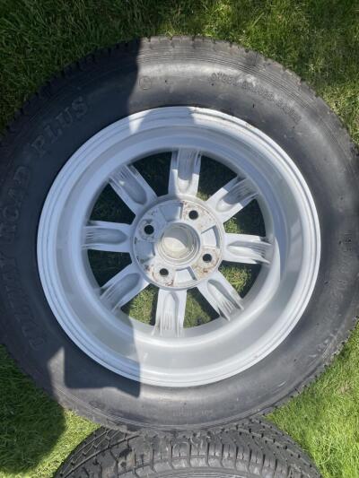 Triumph TR4 and TR4A  Minilite Style Alloy Wheels Set Of 4 With Conway Tyres