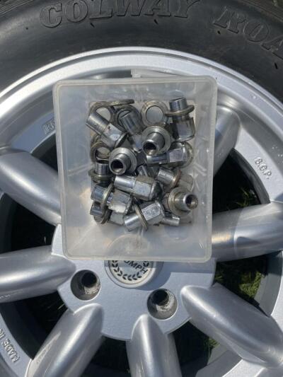 Triumph TR4 and TR4A  Minilite Style Alloy Wheels Set Of 4 With Conway Tyres