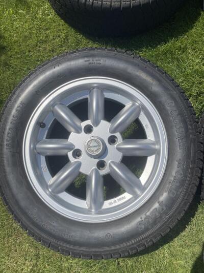 Triumph TR4 and TR4A  Minilite Style Alloy Wheels Set Of 4 With Conway Tyres