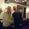 Phil Pope (right) presents Rob Isaacson with a tankard on behalf of TR Nene Valley Group.