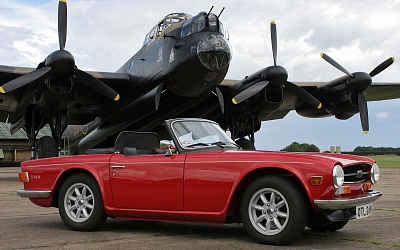 Dave Burton's TR6 with "Just Jane" at East Kirby