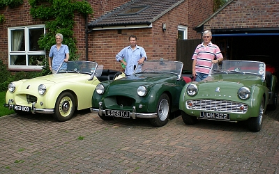 Trevor, Willie & David's newly restored Belgrove cars , August 2010