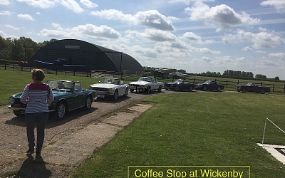 Coffee stop on the way to Cleethorpes during the TRs to the Seas run in May.