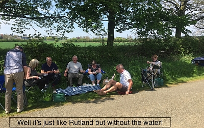 Only we could picnic at the side of the road during the Tour of Lincs 100 in May.