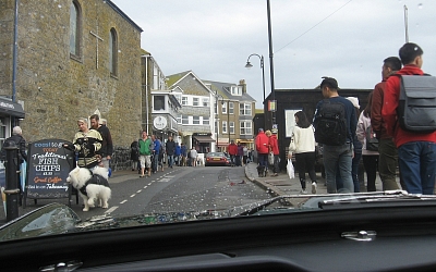 Gently through the holiday crowds on St. Ives seafront