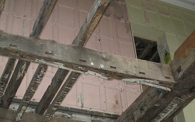 Floor timbers revealed in the Red Wing