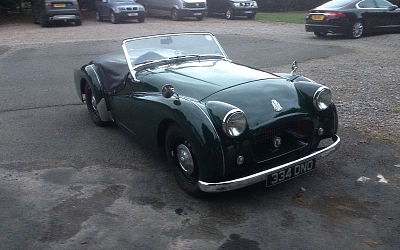 Glyn & Nikki's TR2 at the August meeting
