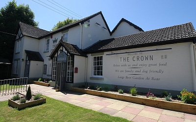 To The Crown at Broad Hinton for lunch.