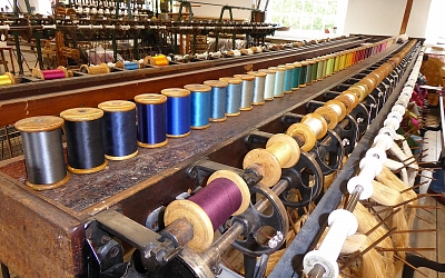 Brightly coloured silks