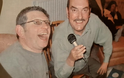 Karaoke time on Glavon County Durham weekend 2003