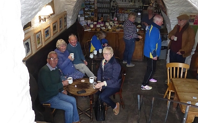 Coffee time at Llanthony Priory