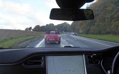 View from the Tesla
