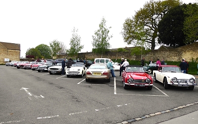 18 TRs, a Jag and an MX5 at the Tetbury start