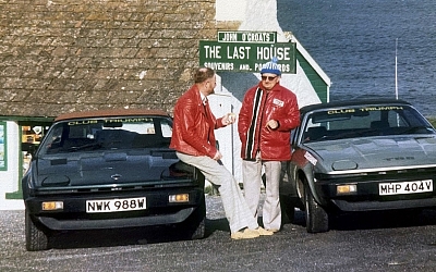 The two Factory TR8s on the 1980 Run.