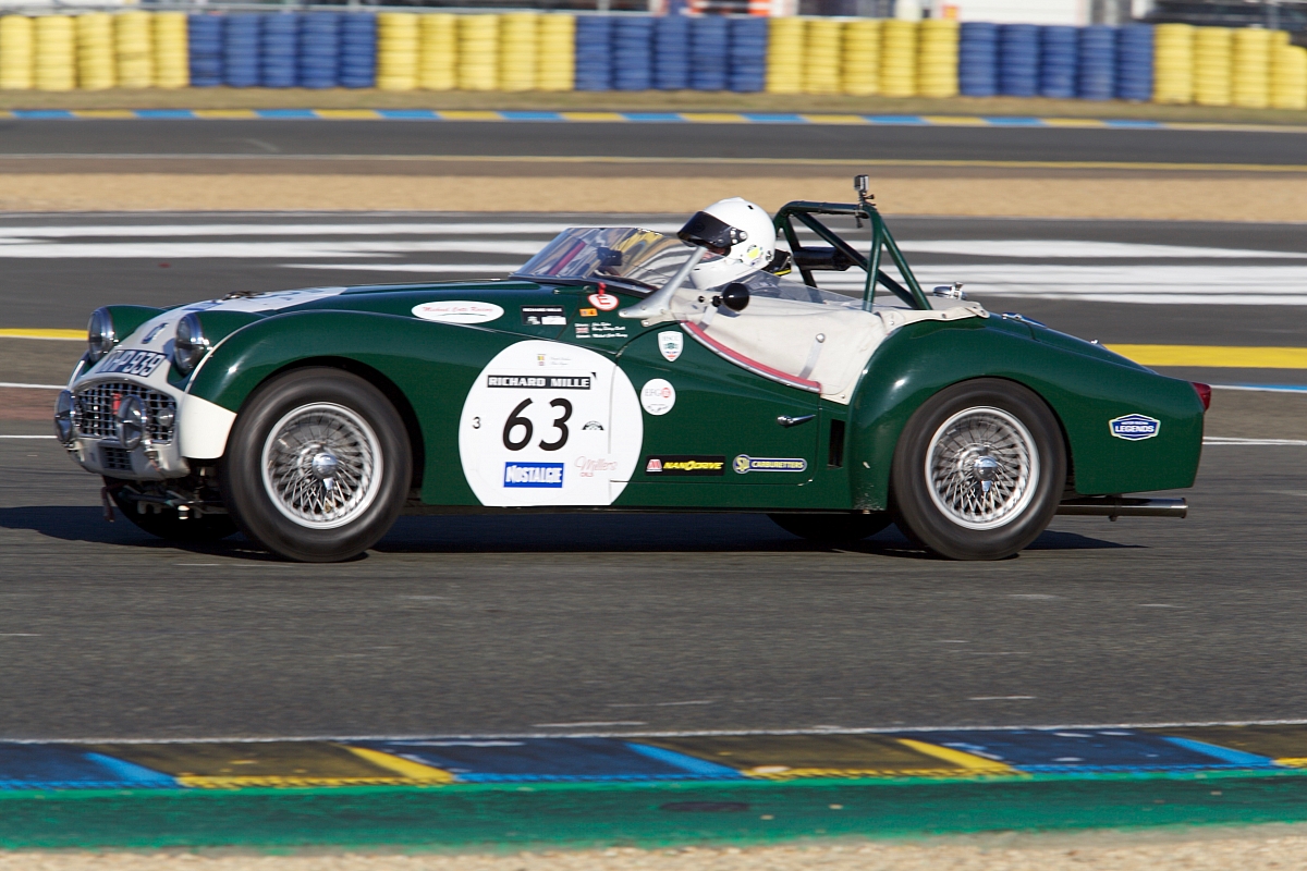 Success at Le Mans Classic 2016 for Millers Oils sponsored Triumph TR3S.
